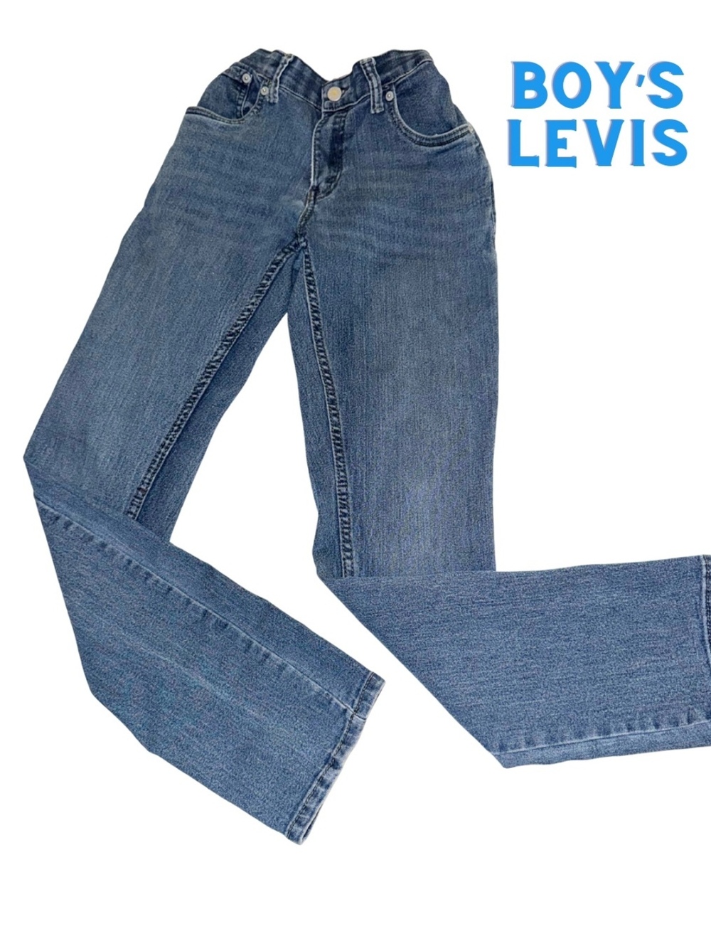 Levi's Boys' Jeans Size 16 Blue Denim Straight Leg